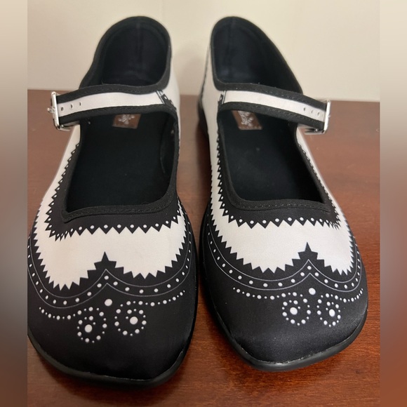 Chocolaticas® Havana Women's Mary Jane Flat fabric buckle strap 7 - Picture 4 of 12